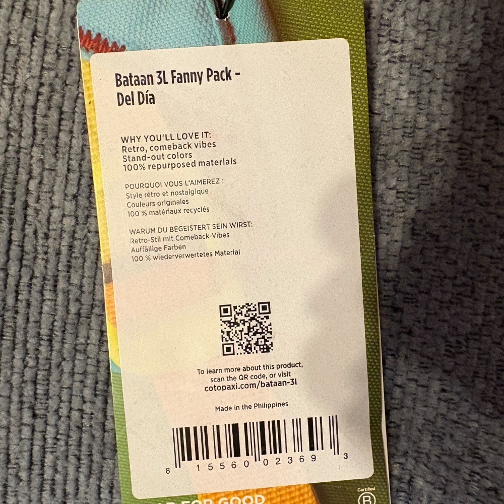 cotopaxi Bataan 3L Fanny Pack-Del Dia - Picture 5 of 5